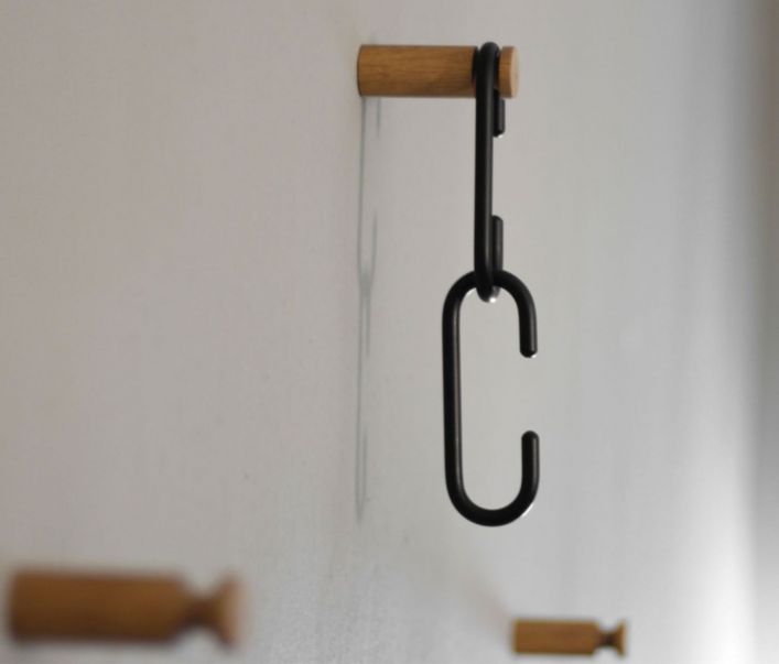 Dock Wandhaken Eiche und 2 Multifunkionshaken